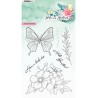 (SL-BB-STAMP359)Studio light clear stamp Anemone butterfly Blooming Butterfly nr.359