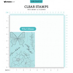 (SL-BB-STAMP359)Studio light clear stamp Anemone butterfly Blooming Butterfly nr.359