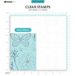 (SL-BB-STAMP360)Studio light clear stamp Birthday butterfly Blooming Butterfly nr.360