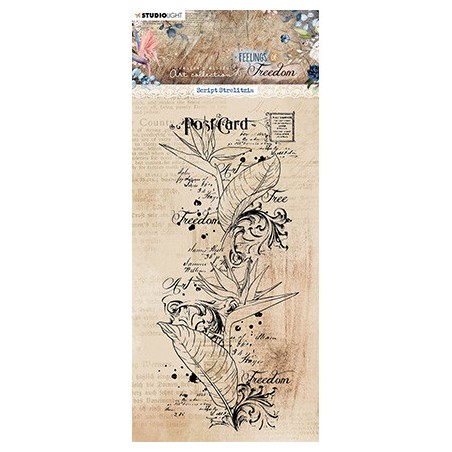 (JMA-FOF-STAMP420)Studio Light SL Clear Stamp Script Strelitzia Feelings of Freedom nr.420