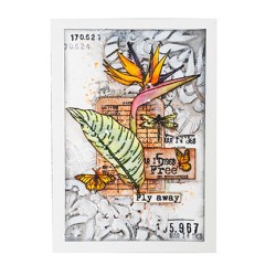 (JMA-FOF-STAMP420)Studio Light SL Clear Stamp Script Strelitzia Feelings of Freedom nr.420