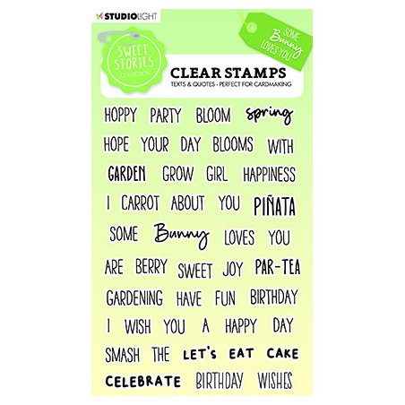 (SL-SS-STAMP419)Studio light Clear stamp Quotes small Some bunny Sweet Stories nr.419