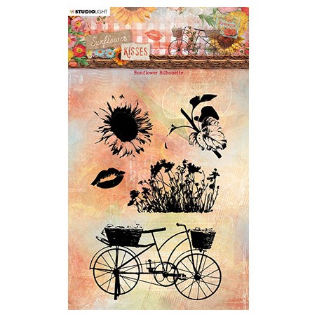 (SL-SK-STAMP439)Studio light Clear stamp Sunflower Silhouette Sunflower Kisses nr.439