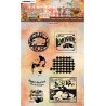 (SL-SK-STAMP440)Studio light Clear stamp Vintage labels Sunflower Kisses nr.440