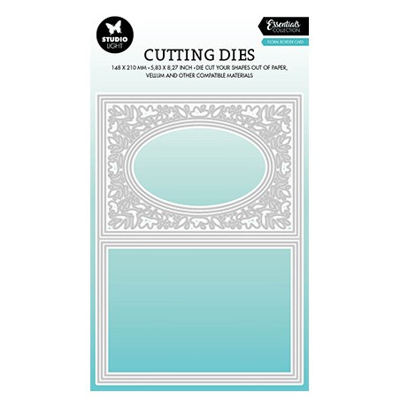 (SL-ES-CD518)Studio Light SL Cutting Die Floral border card Essentials nr.518