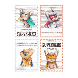 (CCL-FR-STAMP468)Studio light Clear stamp Superhero Buddy Friendz nr.468