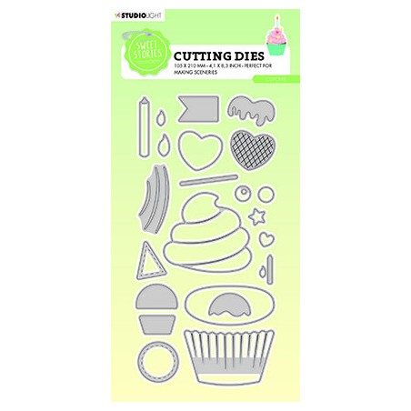 (SL-SS-CD510)Studio Light SL Cutting Die Cupcake Sweet Stories nr.510