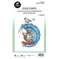 (BL-ES-STAMP455)Studio light BL Clear stamp Surf dude By Laurens nr.455