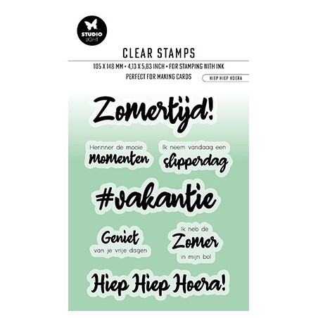 (BL-ES-STAMP461)Studio light BL Clear stamp Hiep hiep hoera By Laurens nr.461