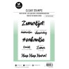 (BL-ES-STAMP461)Studio light BL Clear stamp Hiep hiep hoera By Laurens nr.461