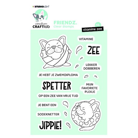 (CCL-FR-STAMP469)Studio light Clear stamp Vitamine Zee Friendz nr.469