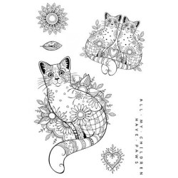 (KK0012)Katkin Krafts Sitting Pretty A5 Clear Stamp Set