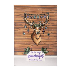 (BL-ES-STAMP487)Studio light BL Clear stamp Christmas deer By Laurens nr.487