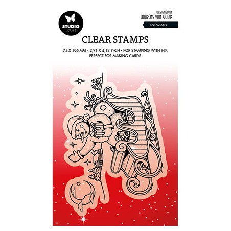 (BL-ES-STAMP489)Studio light BL Clear stamp Snowman By Laurens nr.489