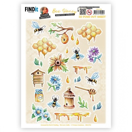 (SB10754)Push Out - Yvonne Creations - Bee Honey - Small Elements B