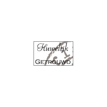 (CS0885)Clear stamp huwelijk-getrouwd NL