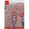 (LR0307)Creatables stencil rattle