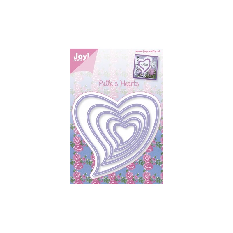 (6002/0343)Cutting stencil - heart (5pcs)