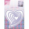 (6002/0343)Cutting stencil - heart (5pcs)