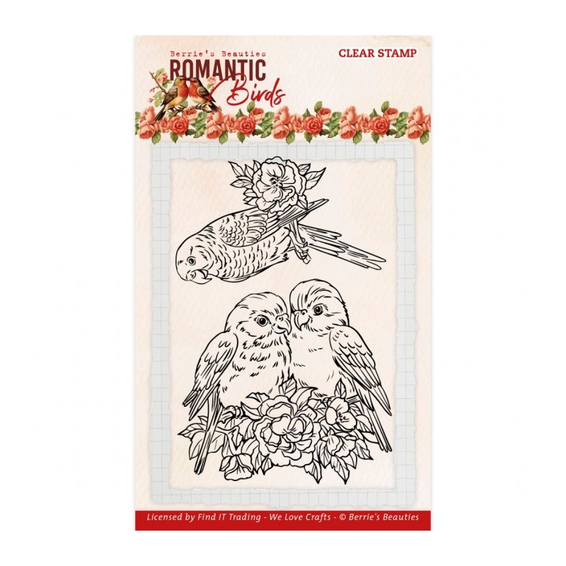 (BBCS10007)Clear Stamps - Berries Beauties - Romantic Birds - Parrots