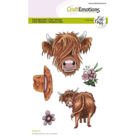 (1586)CraftEmotions clearstamps A6 - Cows 4 Carla Creaties