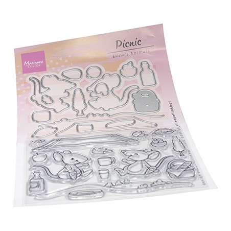 (ec0202)Clear Stamp Eline's animals - picnic