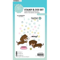 (SL-SS-SCD78)Studio Light Stamp & Cutting Die Dachshund Sweet Stories nr.78