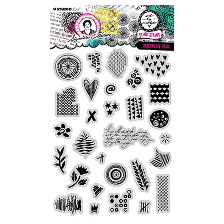 (ABM-SI-STAMP689)Studio light rubber stamp Journaling deco Signature Collection nr.689