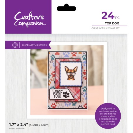 (CC-PR-CA-ST-TPDG)Crafter's Companion Pets Rule Clear Stamp Top Dog