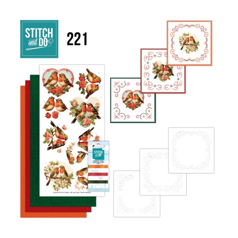 (STDO221)Stitch And Do 221 - Romantic Birds