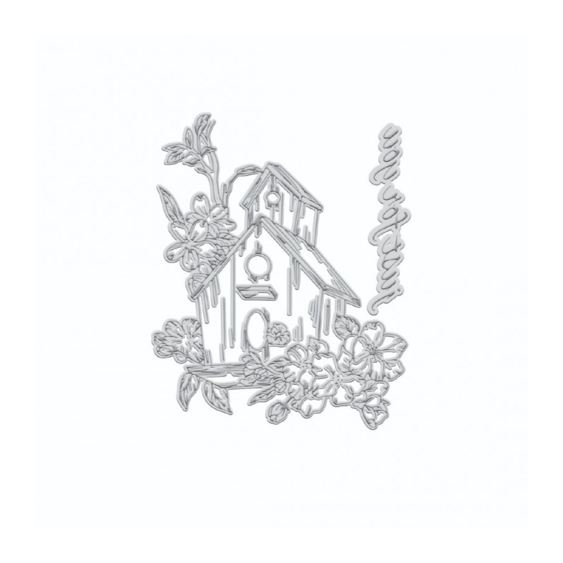 (CO729104)Couture Creations GoLetterPress Impression Stamp - Stamp 4 - Just For You Home Floral