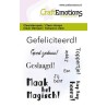 (5025)CraftEmotions clearstamps 6x7cm - Tekst Gefeliciteerd NL