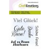 (5029)CraftEmotions clearstamps 6x7cm - Text Gute Reise DE