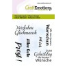 (5032)CraftEmotions clearstamps 6x7cm - Tekst Alles Gute - Prost DE