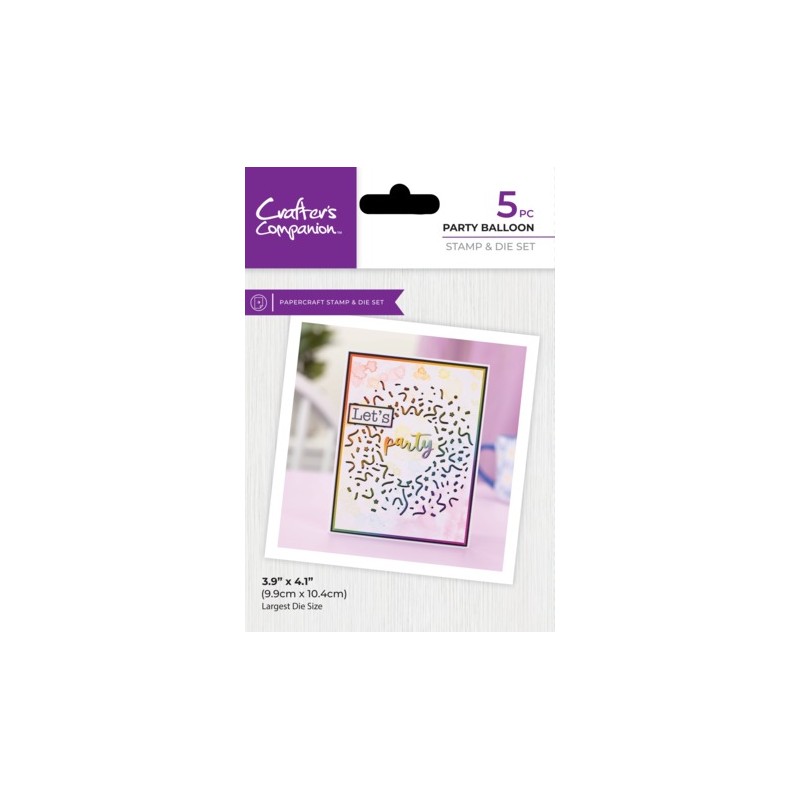 (CC-STD-PABA)Crafter's Companion Confetti Cut In Dies Stamp & Die Party Balloon