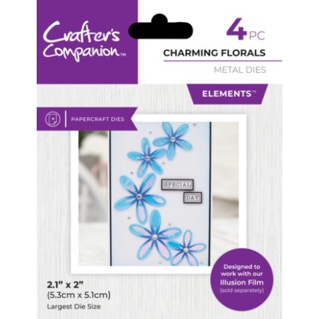 (CC-MD-ELE-CHFL)Crafter's Companion Fantasy Film Metal Dies Elements Charming Florals