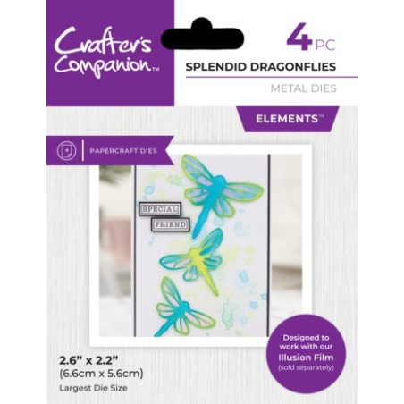 (CC-MD-ELE-SPDR)Crafter's Companion Fantasy Film Metal Dies Elements Splendid Dragonflies