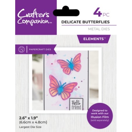 (CC-MD-ELE-DEBU)Crafter's Companion Fantasy Film Metal Dies Elements Delicate Butterflies