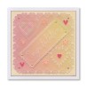 (GRO-PA-42318-03)Groovi Plate A5 NESTED SQUARES LACE HEART FRAMES