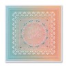 (GRO-PA-42317-03)Groovi Plate A5 NESTED SQUARES LACE FANCY FRAMES