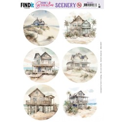 (BBSC10037)Scenery Push Out - Berries Beauties - Beach House - Round