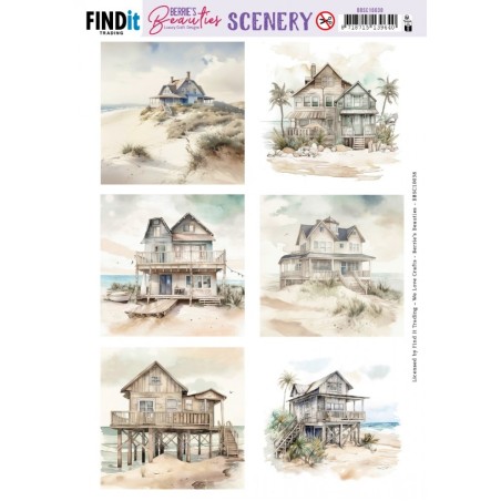 (BBSC10038)Scenery Push Out - Berries Beauties - Beach House - Square