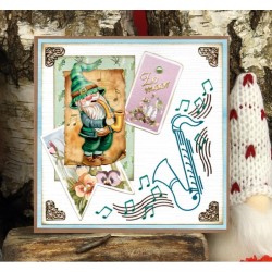 (SB10920)3D Push Out - Yvonne Creations - Great Gnomes - Music Gnomes