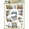 (SB10921)3D Push Out - Yvonne Creations - Great Gnomes - Driving Gnomes