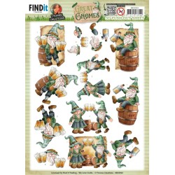 (SB10922)3D Push Out - Yvonne Creations - Great Gnomes - Party Gnomes