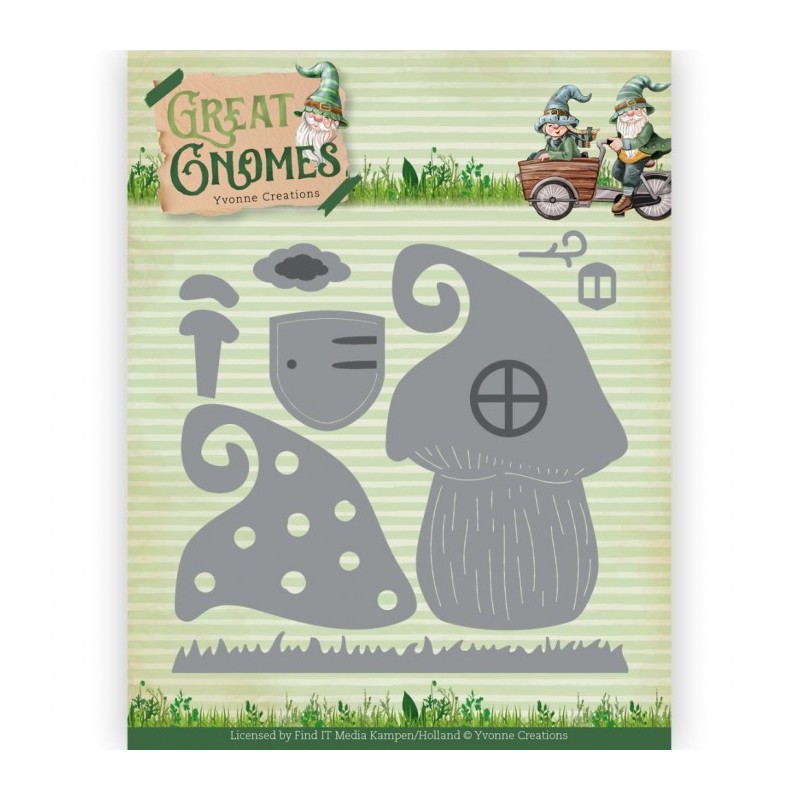 (YCD10350)Dies - Yvonne Creations - Great Gnomes - Great Gnome Home