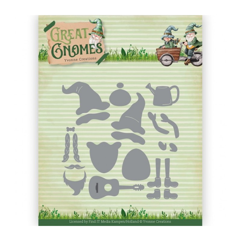 (YCD10351)Dies - Yvonne Creations - Great Gnomes - Great Gnome Couple