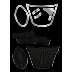 (CC-MM-STD-FOCU)Crafter's Companion Modern Man Stamp & Dies Football Cupcakes