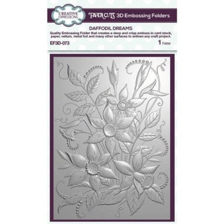 (EF3D-073)Creative Expressions Sue Wilson 3D Embossing Folder Daffodil Dreams