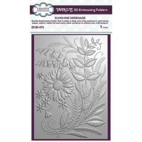 (EF3D-075)Creative Expressions Sue Wilson 3D Embossing Folder Sunshine Serenade